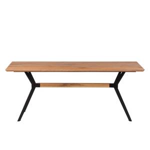 Table Semaros Chêne cerris / Chêne sauvage massif / Métal - 200 x 100 cm