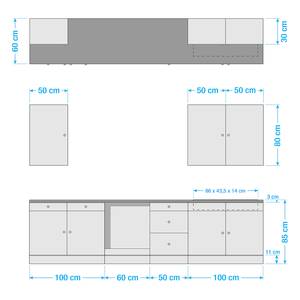 Keukenblok Lillehammer I massief grenenhout - Grenenhout wit/Grenenhout honingkleurig