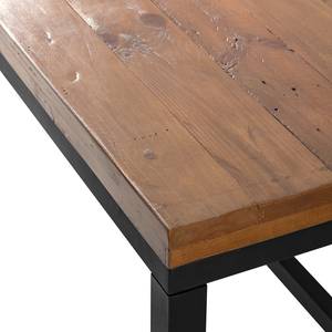 Eettafel Grasby II oud pijnboomhout/metaal - donker pijnboomhout/zwart