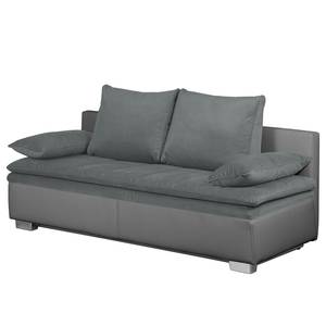 Canapé convertible Nesebar Imitation cuir / Velours - Gris