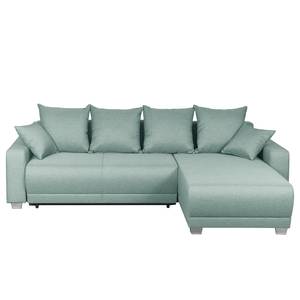 Ecksofa Alstrup Webstoff - Mintgrau