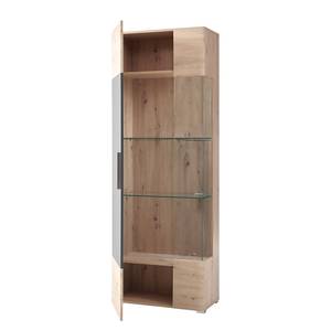 Vitrinekast Boonah Artisan eikenhouten look/grijs - Hoogte: 200 cm