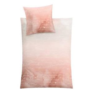 Parure de lit en satin mako Wimp Coton - Couleur pastel abricot - 135 x 200 cm + oreiller 80 x 80 cm