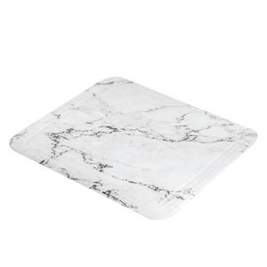 Tapis de douche antidérapant Marble Matière plastique - Blanc marbré