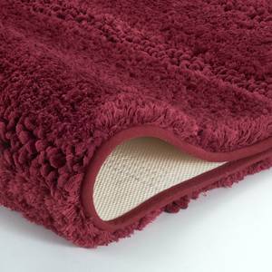 Tapis de bain Monrovia Tissu mélangé - Rouge Bordeaux - 60 x 100 cm