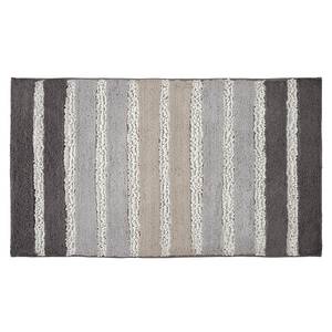 Tapis de bain Phoenix Tissu mélangé - Gris clair - 60 x 100 cm