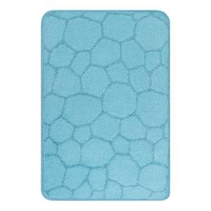Tapis de bain Soapy Tissu mélangé - Bleu clair - 60 x 90 cm