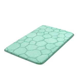 Badmat Soapy textielmix - Turquoise - 60 x 90 cm