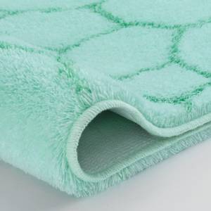 Tapis de bain Soapy Tissu mélangé - Turquoise - 60 x 90 cm