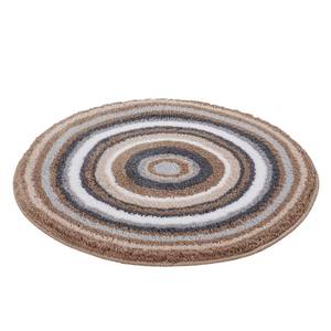 Tapis de bain Mandala Tissu mélangé - Marron clair - Diamètre : 80 cm