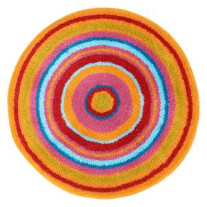 Tapis de bain Mandala Tissu mélangé - Orange - Diamètre : 60 cm