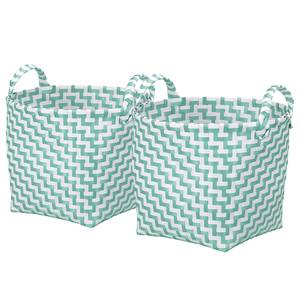 Paniers Double Carry (lot de 2) Matière plastique - Turquoise