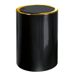 Cosmetica-afvalbak Golden Clap kunststof - Inhoud: 5 liter - Zwart