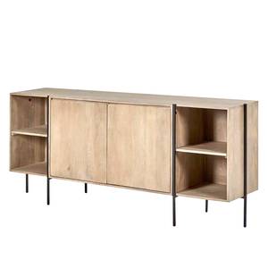 Sideboard Longavi Mango massiv / Metall - Mango / Schwarz