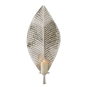 Wandkerzenhalter Leaf Edelstahl - Silber
