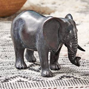 Dekofigur Elefant Polyresin - Grau