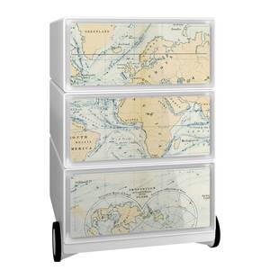 Caisson de bureau easyBox Vintage IV Matière plastique - Blanc