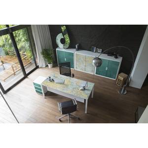 Bureau easyDesk Vintage IV blanc - Largeur : 140 cm