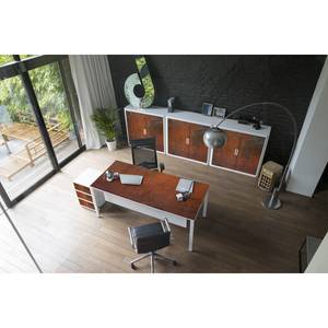 Schreibtisch easyDesk Industrial I Weiß - Breite: 140 cm