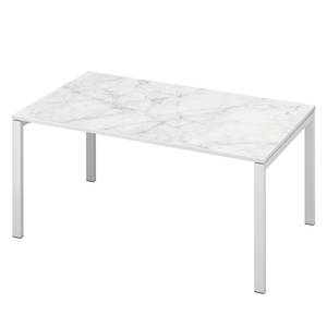 Bureau easyDesk Strukturen I blanc - Largeur : 140 cm