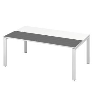 Bureau easyDesk Black/White III Blanc / Noir - Largeur : 160 cm