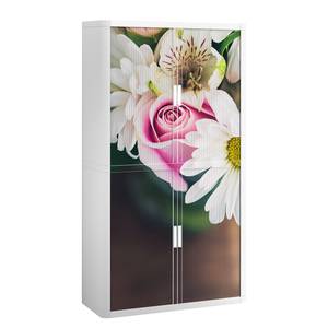 Armoire de bureau easyOffice Floral IV Matière plastique - Blanc