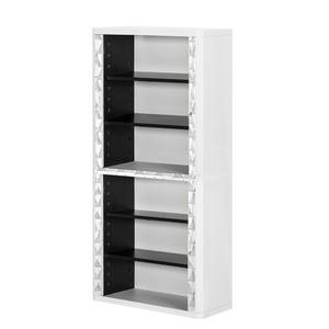 Armoire bureau easyOffice Black/White V Matière plastique - Gris / Blanc
