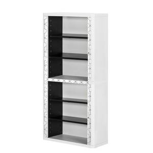 Armoire bureau easyOffice Black/White IV Matière plastique - Gris / Blanc