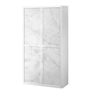 Armoire bureau easyOffice Strukturen II Matière plastique - Blanc