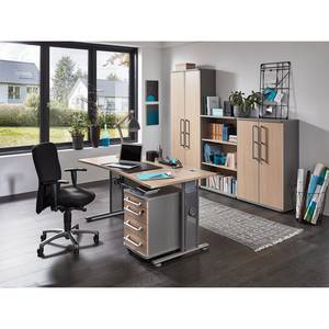 Bureau Avero II Esdoornhouten look/Zilverkleurig