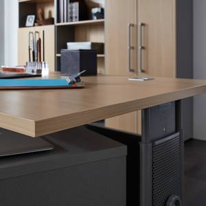 Bureau Avero II Esdoornhouten look/Zilverkleurig