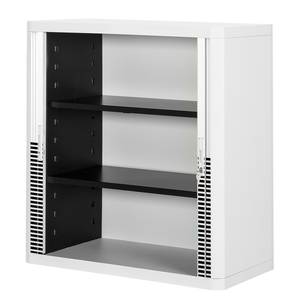 Aktenschrank easyOffice Black/White III Kunststoff - Weiß / Schwarz