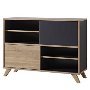 Sideboard Svene Anthrazit / Eiche Sonoma Dekor - Breite: 120 cm