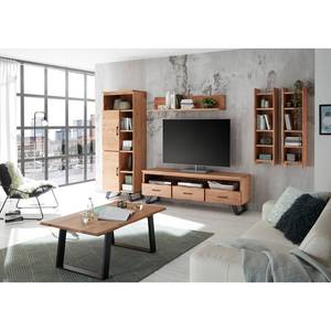 Tv-meubel Vardo massief acaciahout/metaal - acaciahout/zwart