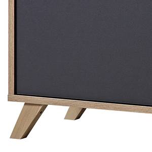 Sideboard Svene Anthrazit / Eiche Sonoma Dekor - Breite: 180 cm