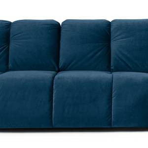 Ecksofa Malter Samt - Marineblau - Longchair davorstehend rechts