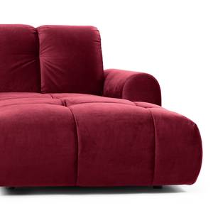 Hoekbank Malter Fluweel - Rood - Longchair vooraanzicht rechts