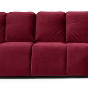 Ecksofa Malter Samt - Rot - Longchair davorstehend rechts