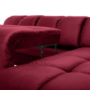 Ecksofa Malter Samt - Rot - Longchair davorstehend rechts