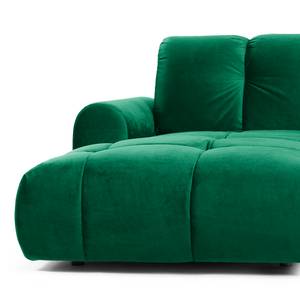 Hoekbank Malter Fluweel - Antiek groen - Longchair vooraanzicht links