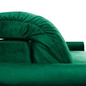 Hoekbank Malter Fluweel - Antiek groen - Longchair vooraanzicht links