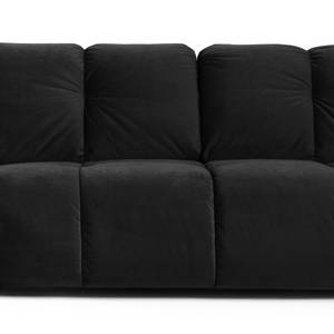 Ecksofa Malter Samt - Schwarz - Longchair davorstehend links