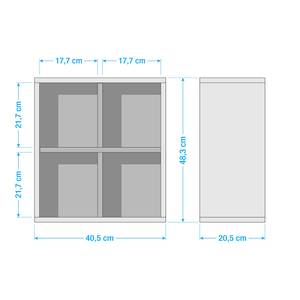 Open wandkast Padua wit/eikenhout - Wit