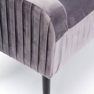 Banc Lofty Velours / Acier - Lavande / Noir