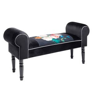 Banc d’entrée Wing Blossom Microfibre / Bouleau massif - Multicolore / Noir