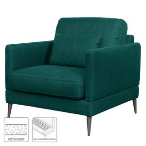 Fauteuil Schore Tissu - Bleu pétrole