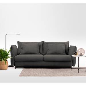 Schlafsofa Golm Webstoff - Schwarz