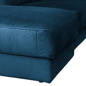 Canapé d’angle Oakey I Velours - Bleu foncé - Angle à gauche (vu de face)