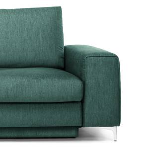 Ecksofa Baitz II Webstoff - Petrol - Longchair davorstehend links