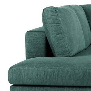 Ecksofa Baitz II Webstoff - Petrol - Longchair davorstehend links